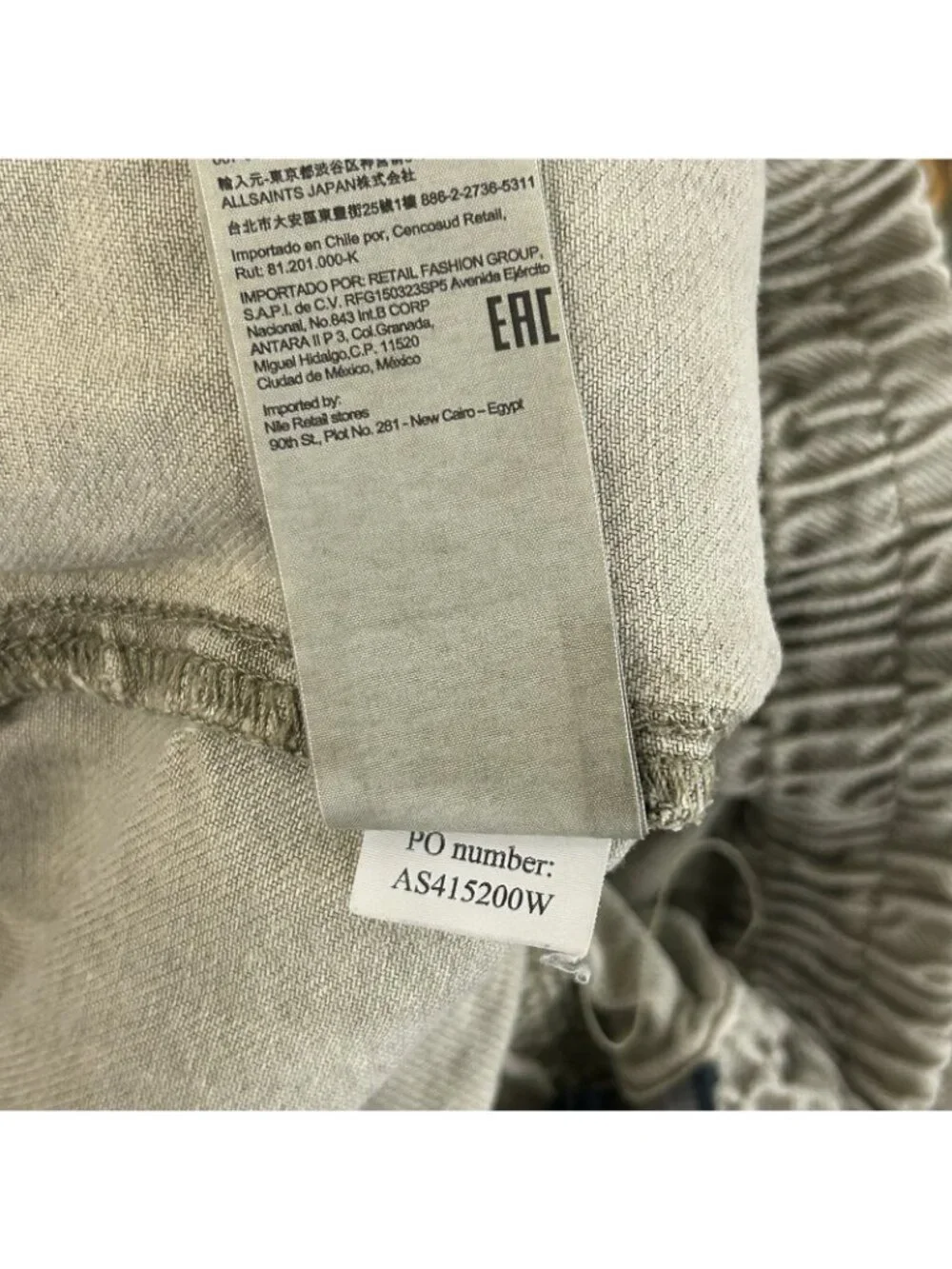 AllSaints "Frieda Denim Trouser" Cargo Jogger Womens 6 Light Olive Green Lyocell - Picture 10 of 16